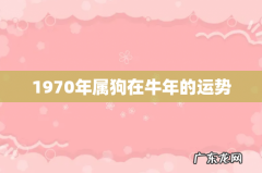 1970年属狗在牛年的运势