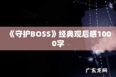 《守护BOSS》经典观后感1000字