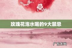 玫瑰花泡水喝的9大禁忌