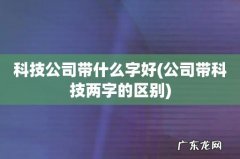 公司带科技两字的区别 科技公司带什么字好