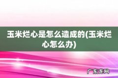 玉米烂心怎么办 玉米烂心是怎么造成的