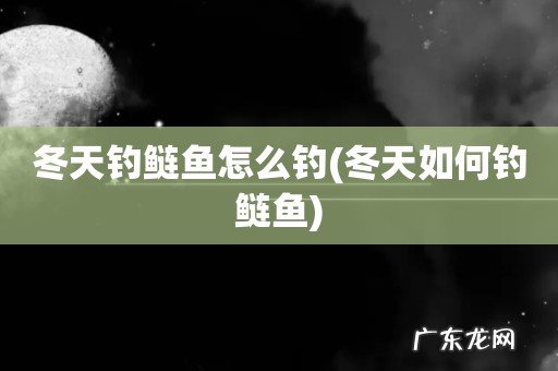 冬天如何钓鲢鱼 冬天钓鲢鱼怎么钓