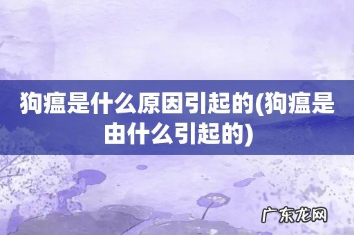 狗瘟是由什么引起的 狗瘟是什么原因引起的