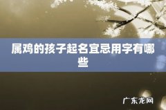 属鸡的孩子起名宜忌用字有哪些
