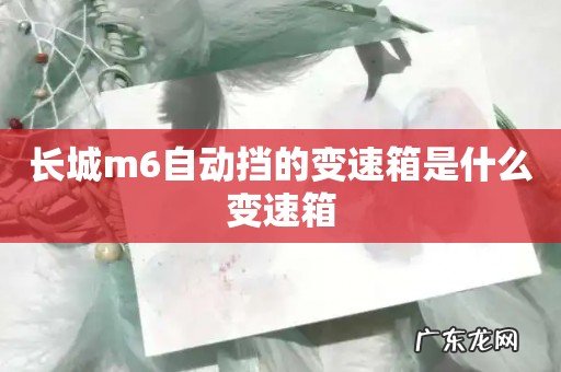 长城m6自动挡的变速箱是什么变速箱