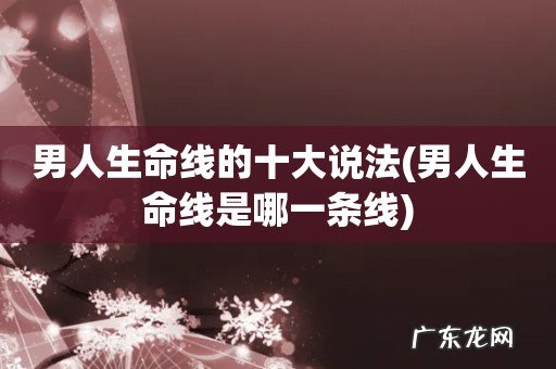 男人生命线是哪一条线 男人生命线的十大说法