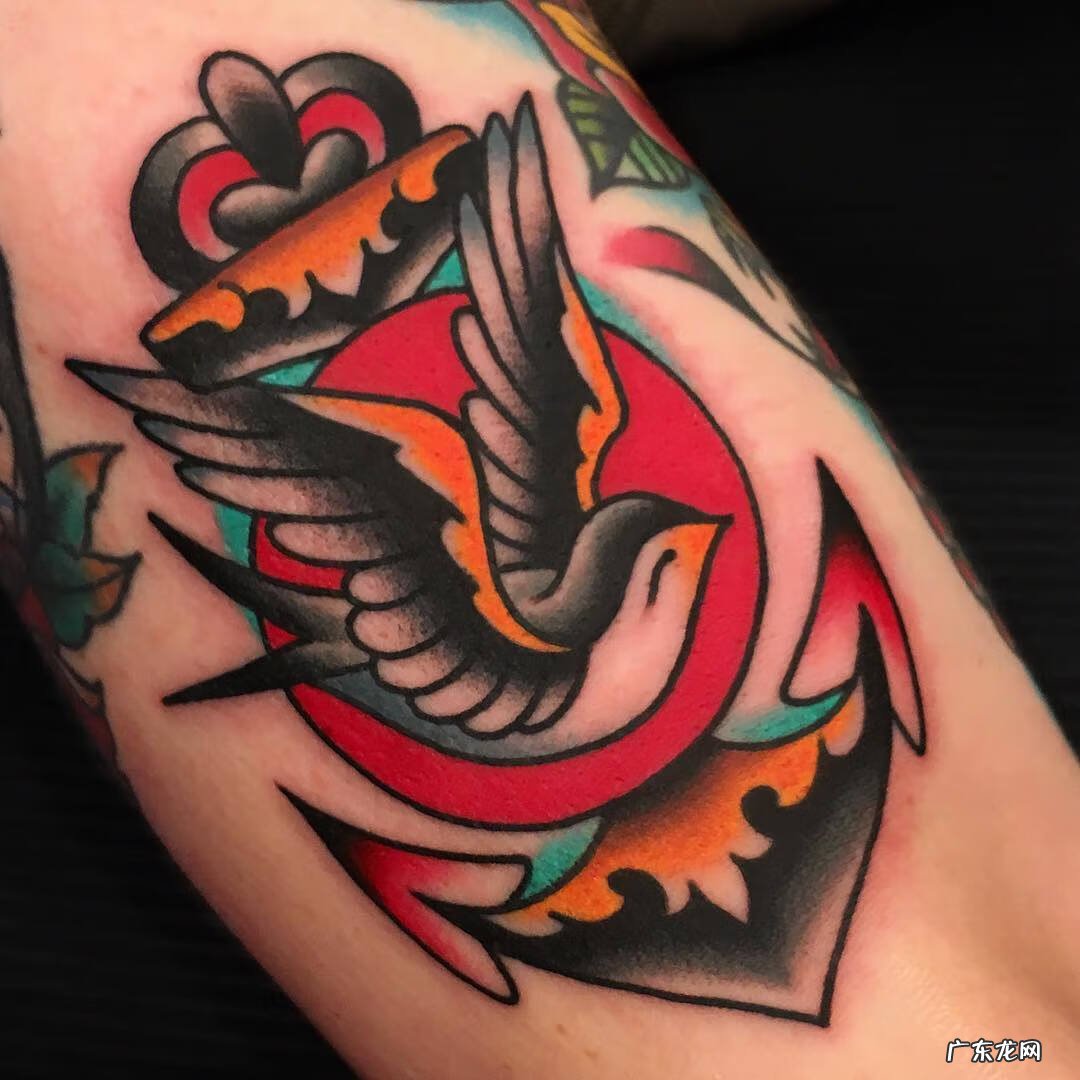 帆船纹身手稿图 海浪帆船纹身