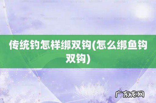 怎么绑鱼钩双钩 传统钓怎样绑双钩