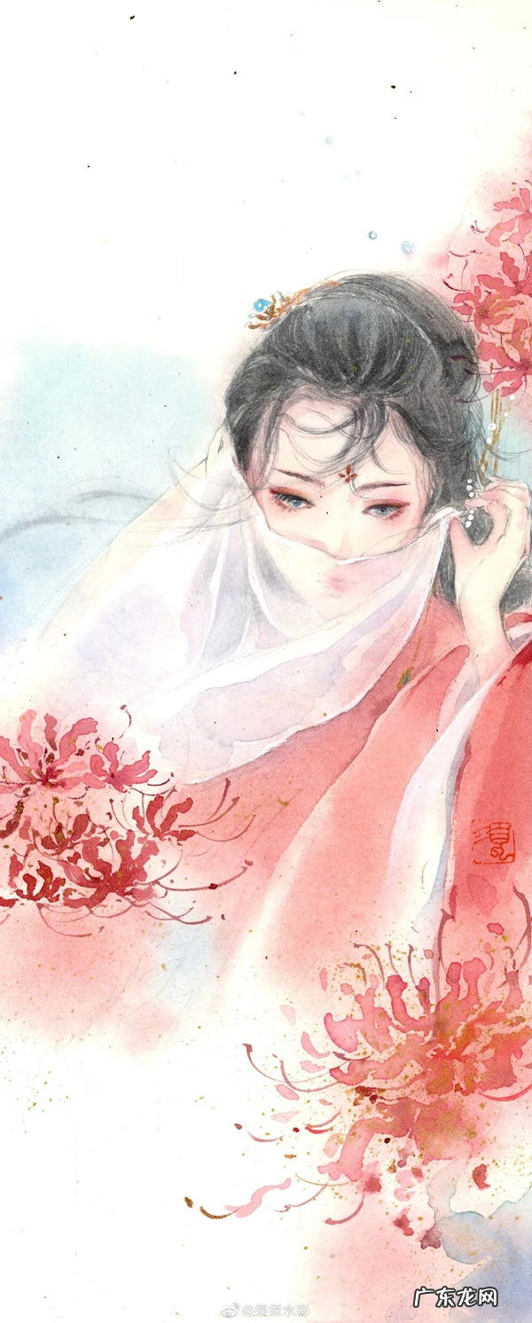 古风动漫水彩图片 好看的古风水彩画人物图