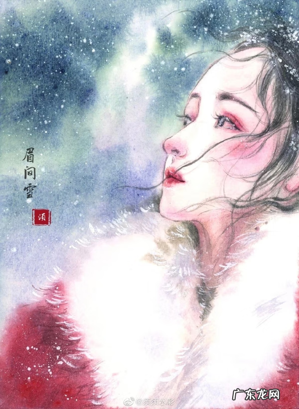 古风动漫水彩图片 好看的古风水彩画人物图