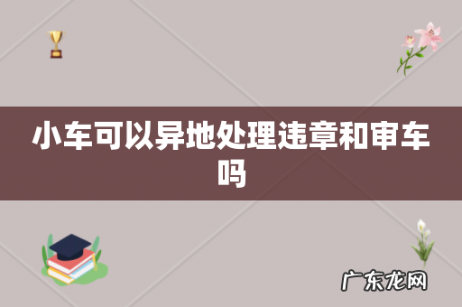 小车可以异地处理违章和审车吗