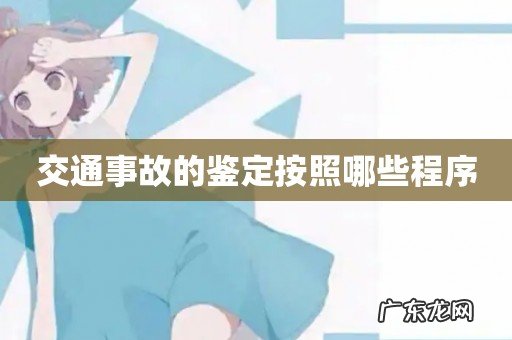 交通事故的鉴定按照哪些程序