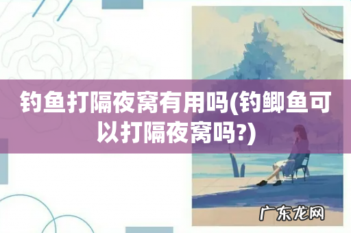 钓鲫鱼可以打隔夜窝吗? 钓鱼打隔夜窝有用吗