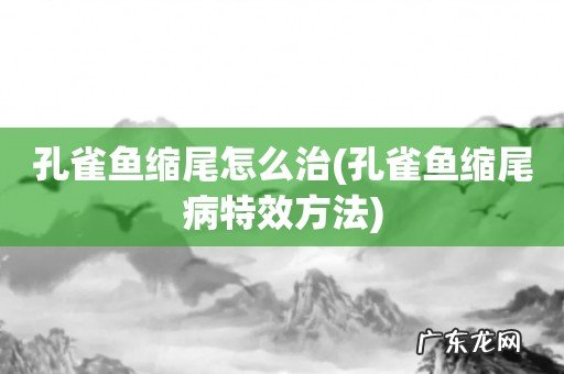 孔雀鱼缩尾病特效方法 孔雀鱼缩尾怎么治
