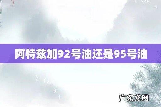 阿特兹加92号油还是95号油