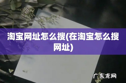 在淘宝怎么搜网址 淘宝网址怎么搜