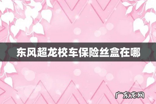 东风超龙校车保险丝盒在哪
