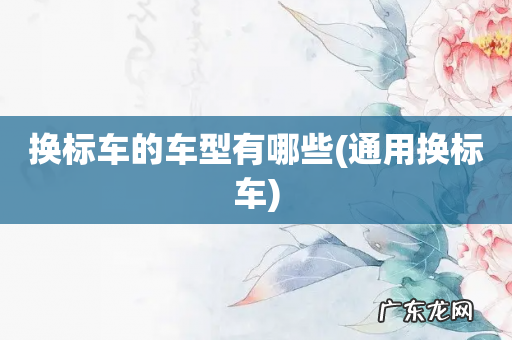 通用换标车 换标车的车型有哪些