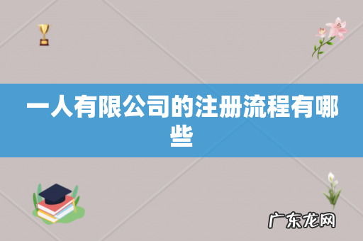 一人有限公司的注册流程有哪些