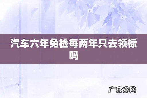 汽车六年免检每两年只去领标吗
