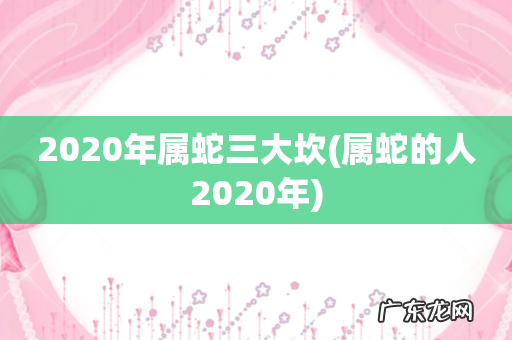 属蛇的人2020年 2020年属蛇三大坎