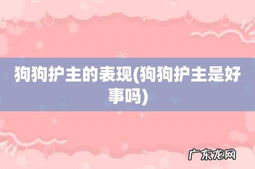 狗狗护主是好事吗 狗狗护主的表现