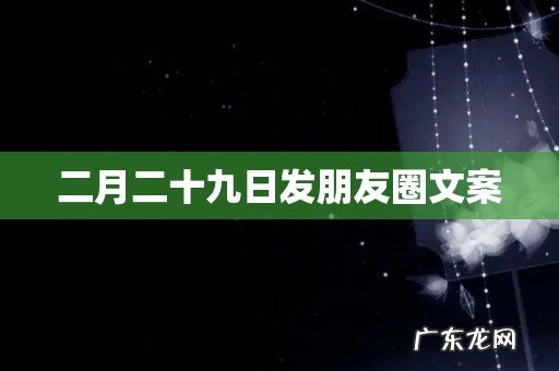 二月二十九日发朋友圈文案