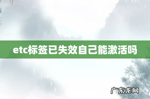 etc标签已失效自己能激活吗