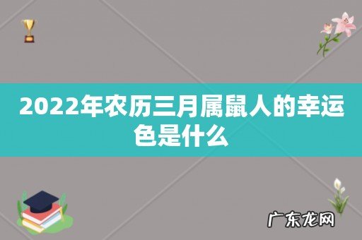 2022年农历三月属鼠人的幸运色是什么
