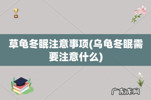 乌龟冬眠需要注意什么 草龟冬眠注意事项