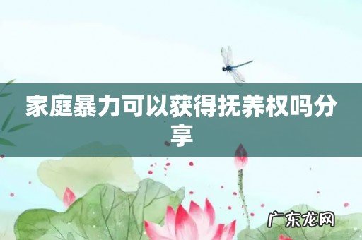 家庭暴力可以获得抚养权吗分享