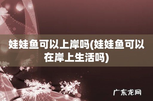 娃娃鱼可以在岸上生活吗 娃娃鱼可以上岸吗