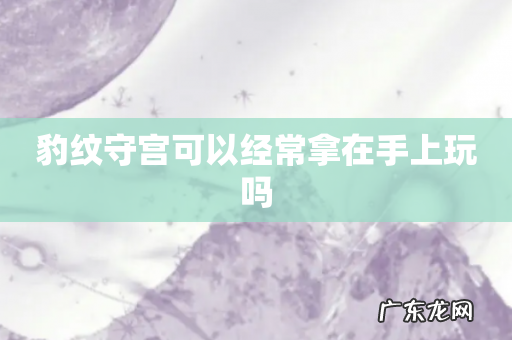 豹纹守宫可以经常拿在手上玩吗