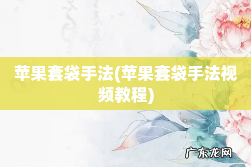 苹果套袋手法视频教程 苹果套袋手法