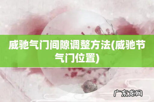 威驰节气门位置 威驰气门间隙调整方法