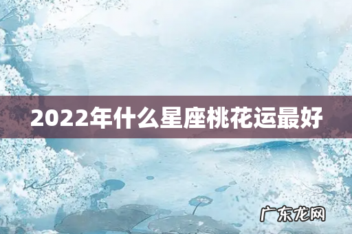 2022年什么星座桃花运最好