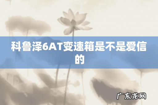 科鲁泽6AT变速箱是不是爱信的