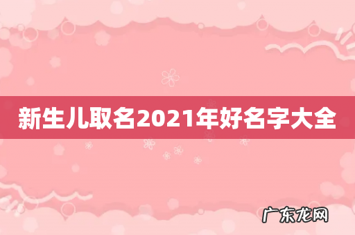 新生儿取名2021年好名字大全
