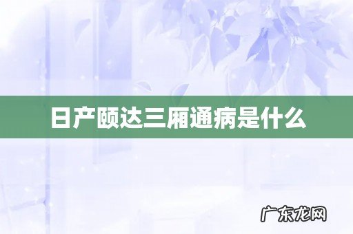 日产颐达三厢通病是什么