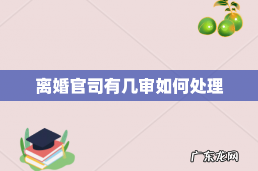 离婚官司有几审如何处理