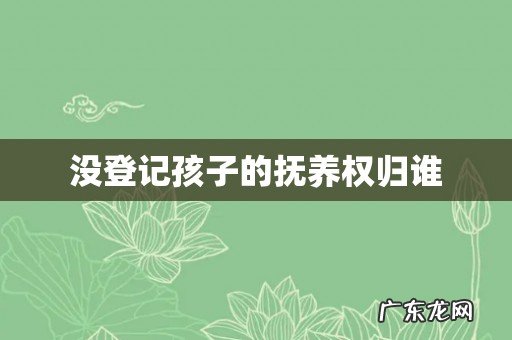 没登记孩子的抚养权归谁