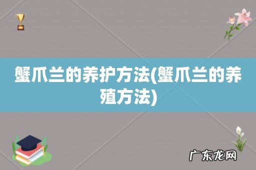 蟹爪兰的养殖方法 蟹爪兰的养护方法