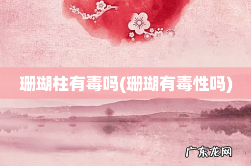 珊瑚有毒性吗 珊瑚柱有毒吗