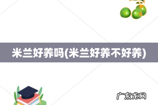 米兰好养不好养 米兰好养吗