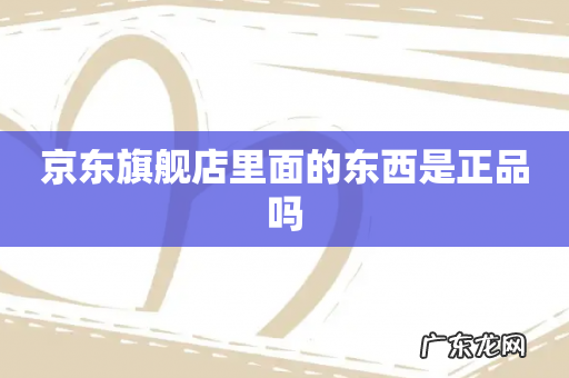 京东旗舰店里面的东西是正品吗