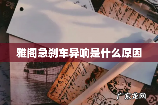 雅阁急刹车异响是什么原因