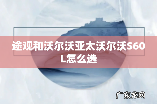 途观和沃尔沃亚太沃尔沃S60L怎么选