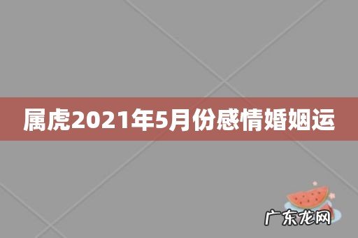 属虎2021年5月份感情婚姻运