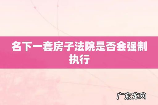 名下一套房子法院是否会强制执行