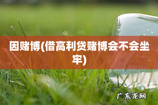 借高利贷赌博会不会坐牢 因赌博